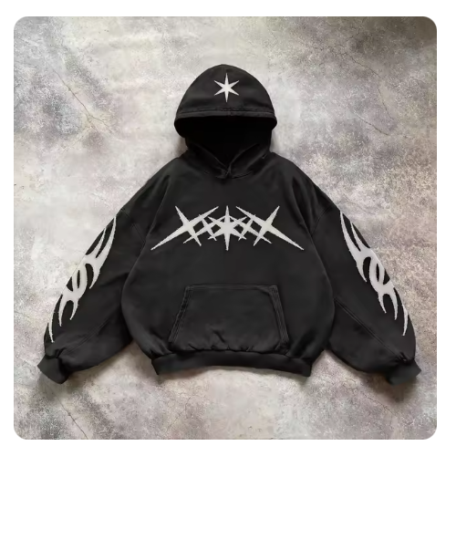 Loose-fitting drop-shoulder hoodie