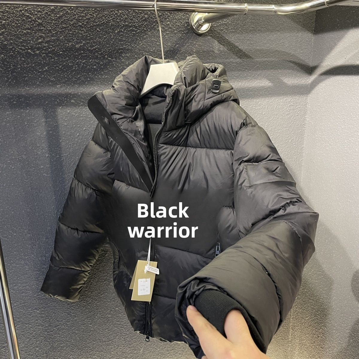 Plaid cotton-padded jacket